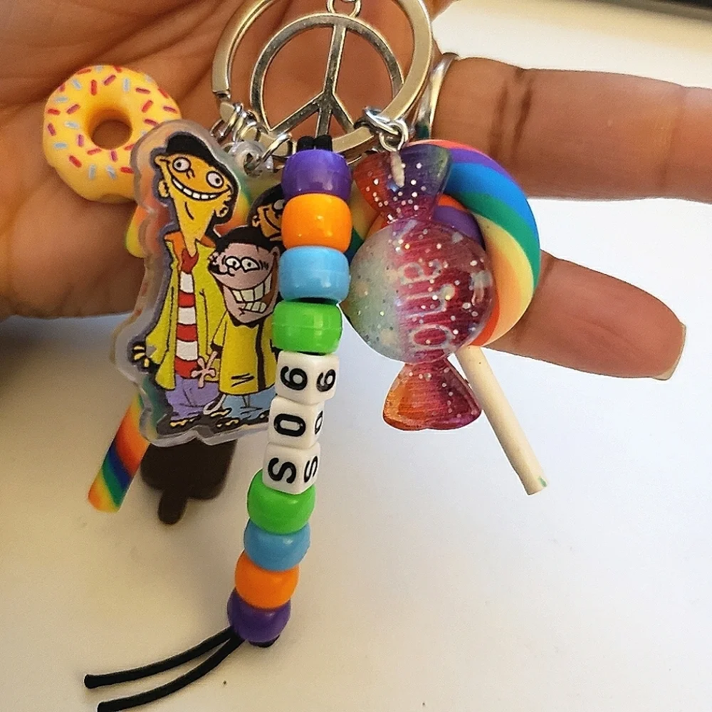 Handmade Beaded Ed Edd N Eddy Keychain